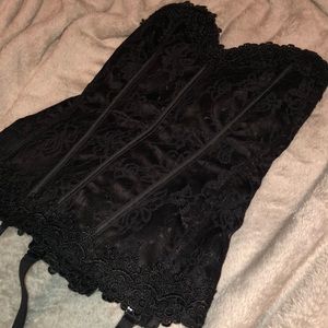Black Boned Lace Corset